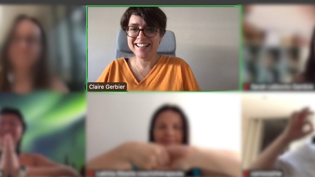 Une session collective GROW en visio, avec Claire et des membres